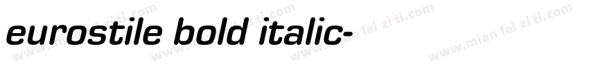 eurostile bold italic字体转换
